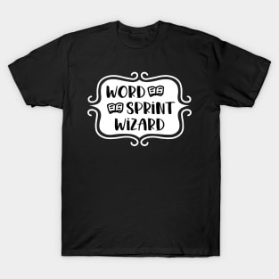 Word Sprint Wizard - Retro Writing Typography T-Shirt